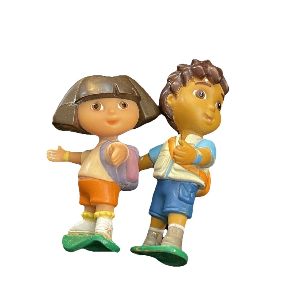Dora the Explorer and Diego Mini Figure Set Nickelodeon Cake Toppers Nick Jr